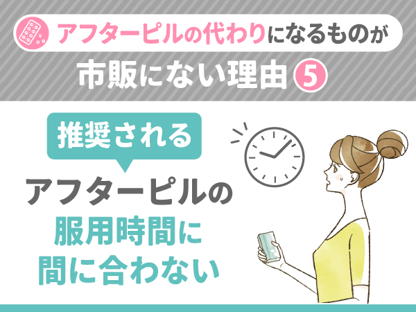 推奨されるアフターピルの服用時間に間に合わない